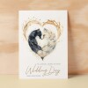 Personalised Wedding Card For Couple Wedding Card For Son and Daughter-In-Law Wedding Card For Daughter and Son-In-Law Fox Love Heart - Small (4x6) / Blank Message