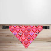 Valentine's Day Pink Retro Candy Hearts Dog/Puppy Bandana