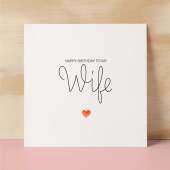 Wife Birthday Card Romantic Card for Wife Love Greeting Card Special Wife Birthday Gift Heartfelt Message Card for Her