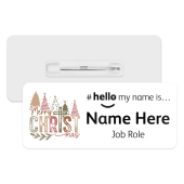 #hello my name is... Name Badge - Merry Christmas