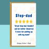 Step-Dad Father's Day Card - Personalised inside - Ideal funny cute card for Fathers Day - Large - Blank inside