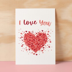 Anniversary or Valentine's Card for Her or Him Anniversary Card for Wife Valentine's Day Card For Husband Boyfriend or Girlfriend Love Card - Small (4x6) / Blank Message