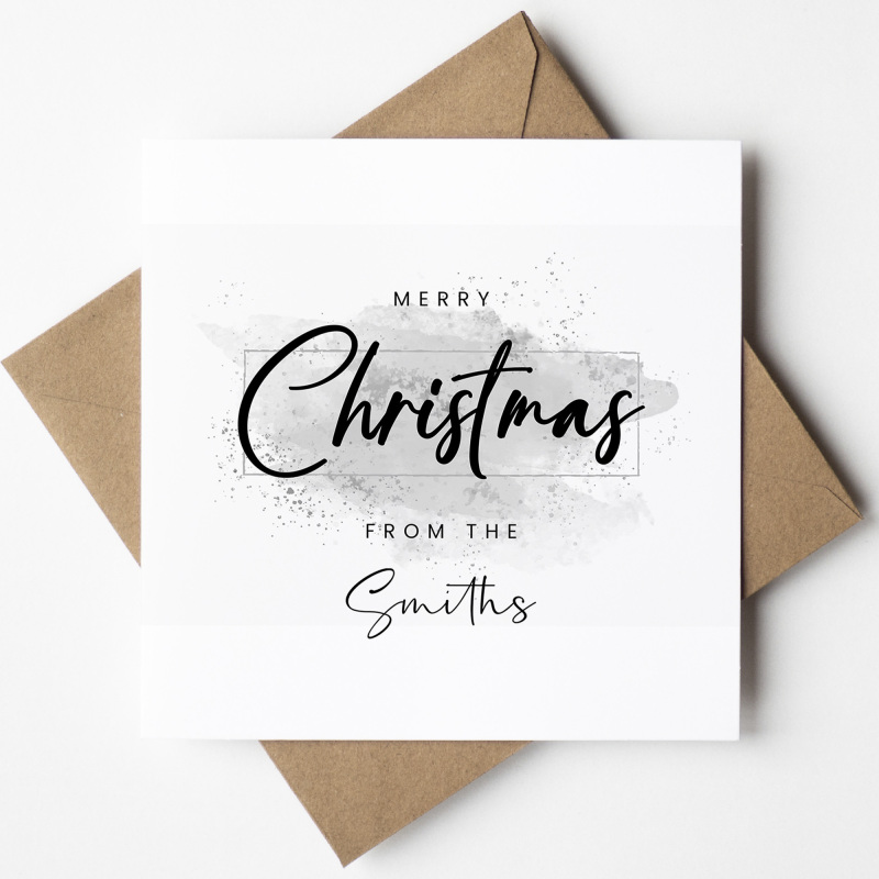 Personalised Family Christmas Card Pack  Simple Christmas Cards