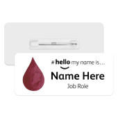 #hello my name is... Name Badge - Watercolour Blood Drop