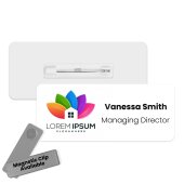 Business Name Badges Custom logo  Personalised Premium Durable Name Badge Your Business Logo - Corporate Name Badges. Custom Business Badges