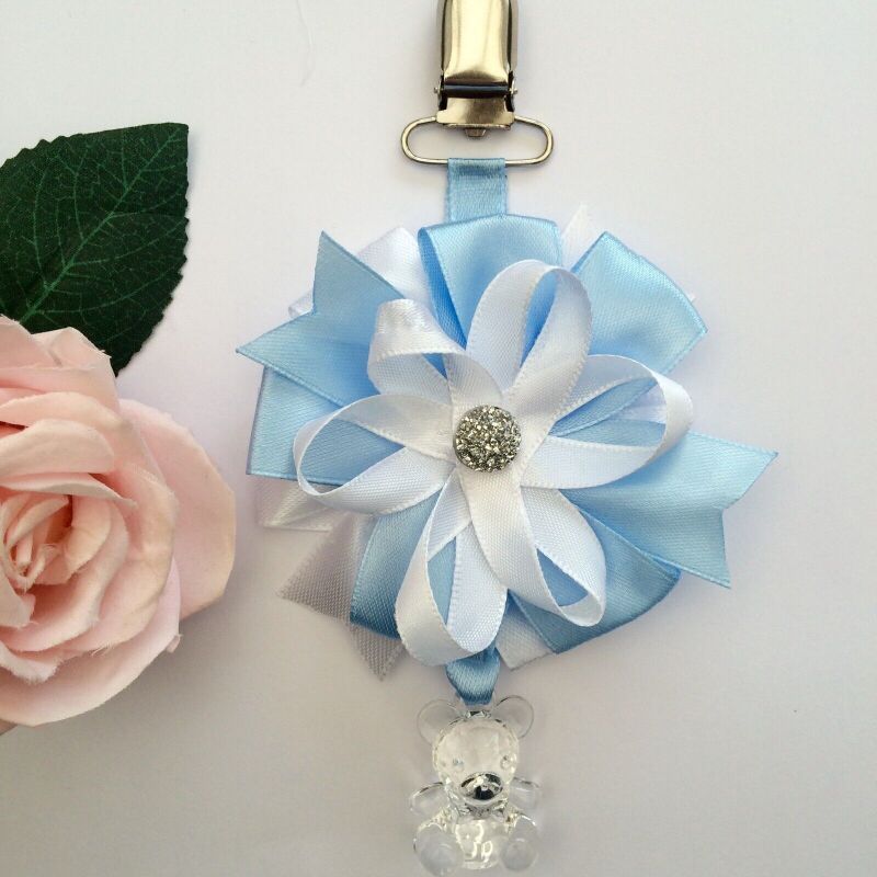 Teddy Pram Charm,Baby Shower Gift, New Baby Gift, Pram Accessory,VARIOUS COLOURS - Baby Blue