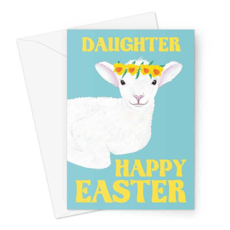 Easter Lamb Daughter Card - A5 Portrait - 1 Card