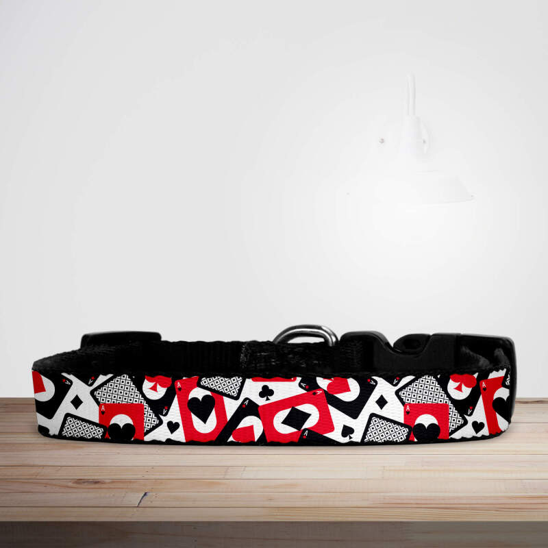 Valentine's Day Playing Cards Dog/Puppy Collar - Small (29cm-46cm)