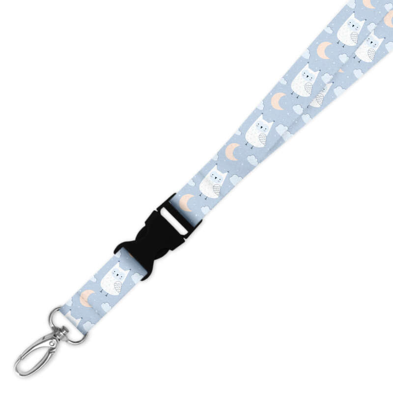 Double Breakaway Lanyard - Owls, Moons & Stars