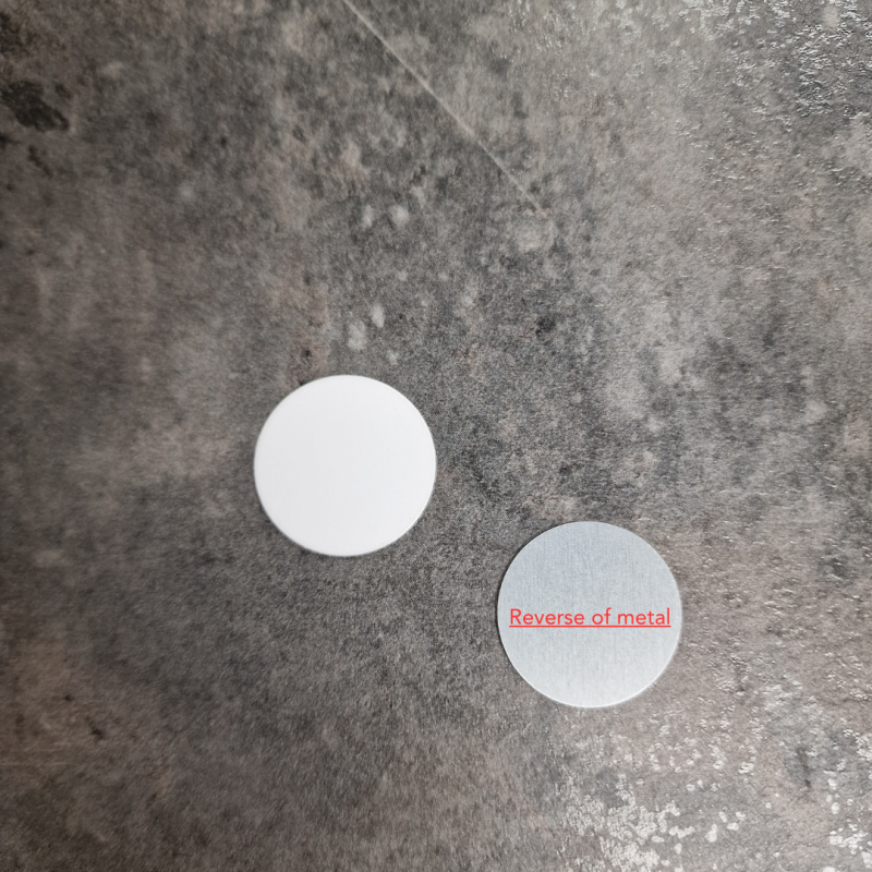 Sublimation aluminium blank 25mm discs pack of 100 - White 0.5mm