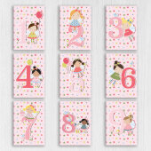 Fairy age 1st, 2nd, 3rd, 4th, 5th, 6th, 7th, 8th, 9th birthday card for children, girl, daughter, granddaughter (Size A6/A5/A4/Square 6x6")