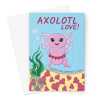 Cute Axolotl Valentine's Day Card - That's A Lot Of Love Greeting Card - A5 Portrait - 1 Card