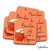 Coaster - NEGRONI Cocktail Personalised Coaster, Personalised, Fathers Day gift, Christmas Coaster, Secret Santa, Birthday Gift, Home Bar. - Single Coaster