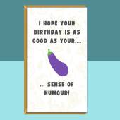 Funny Boyfriend or Husband Card - Personalised inside - Rude, Adult, Cheeky Card for Him on his birthday.