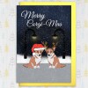 Merry Corgi-Mas funny corgi, dog, pet, Christmas, Xmas, Holidays, festive card from the pet dog, corgi lover (Size A6/A5/A4/Square 6x6") - A6: Single card