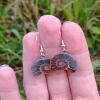 Blue/Green Ammonite earrings - Stability