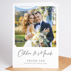 Photo Wedding Thank You Cards, Personalised Photo Cards - A6 - 4.1" x 5.8"