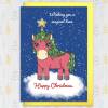 Wishing our magical child personalised unicorn Christmas, holidays card for child, son, daughter, grandchild, niece, nephew (Size A6/A5/A4) - A6: Single card