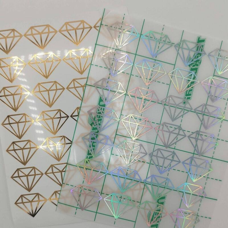 Diamond Stickers Holographic or Gold - Gold