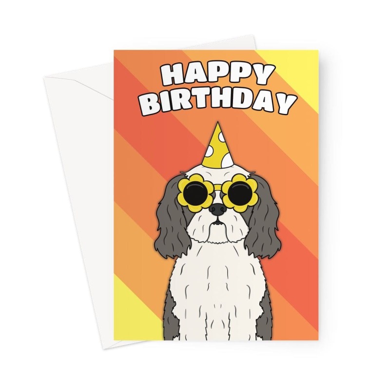 Shih Tzu Dog Birthday Card - A5 Portrait - 1 Card