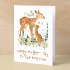 Mother's Day Card For Mum Cute Deer Mother's Day Mothers Day card Mothering Sunday Happy Mother's Day Card For Mom Mommy Mum Mummy - Small (4x6) / Blank Message