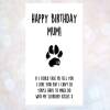 personalised birthday card from the dog, card from the 2 dogs, funny dog card, dad, mum, dad, brother, sister, any name, dog sitter, cute