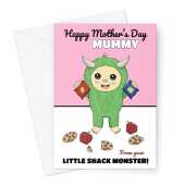 Snack Monster Mother's Day Card