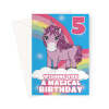 Cute 5th Birthday Card For Unicorn Loving Girl - A5 Portrait - 1 Card