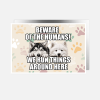 'Beware of the Humans' Personalised Breed Aluminium Sheet House Sign - A5