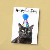 Birthday Card For Her Card For Friend Mum or Sister Birthday Card For Him Brother Dad Happy Birthday Card of Black Cat Fun Birthday Card