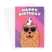 Chow Chow Dog Birthday Card