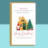New Home Christmas Card - Ideal personalised Xmas card for someone spending their 1st Christmas in their new house... - Blank inside - Large