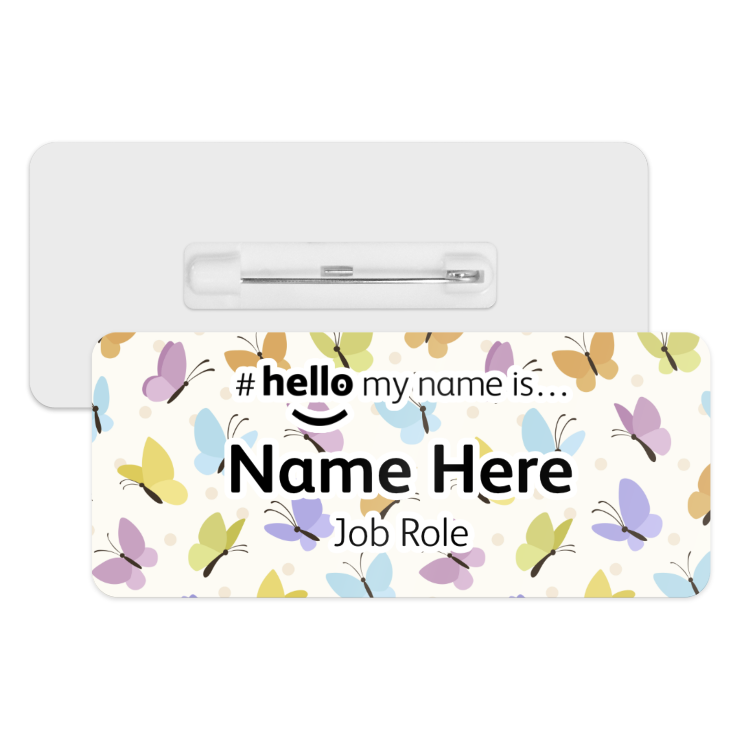 #hello my name is... Name Badge - Colourful Butterflies