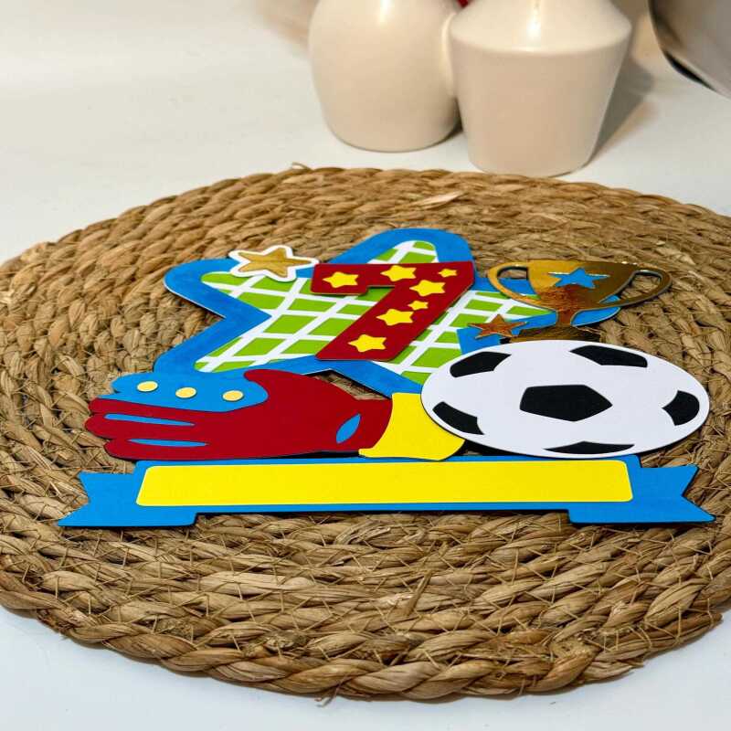 Handmade Personalised Football Cake Topper