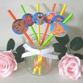 6 Lion King Straws,Lion King Birthday,Lion King Party,Lion King Table Decor