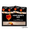 Personalised Aperol Spritz Bar Runner Mat, Custom Beer Mats & 4 x Drinks Coasters Gift Set Garden Bar Sets / Personalise Bar Aperol Spritz - Set of 4 Coasters