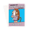 Amazing Sister Anime Birthday Card - A5 Portrait - 1 Card