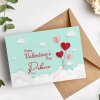 Personalised Valentine's Day Card - Balloon Valentines Card- Valentines Cards with name I Love You Card, Personal Valentines Card for Wife - A6 - 4.1″ x 5.8″ - Add a Message