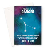 Cancer Rude Star Sign Birthday Card