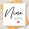 9 Year Anniversary Card For Husband, Wife 9th Anniversary Card, Happy 9th anniversary 9 year Card Funny Greeting Card wife husband
