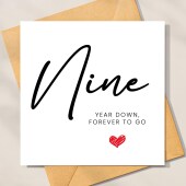 9 Year Anniversary Card For Husband, Wife 9th Anniversary Card, Happy 9th anniversary 9 year Card Funny Greeting Card wife husband