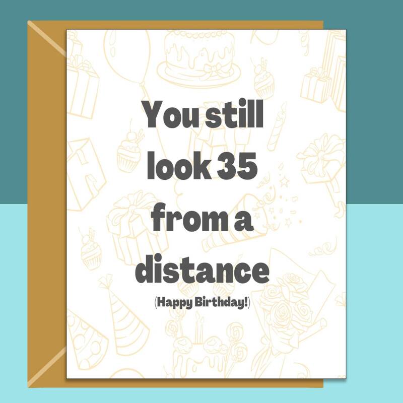 Funny 36th Birthday Card - Personalised inside if required - For Him or For Her - Perfect greetings card for someone turning 36 years old - Blank inside - Small
