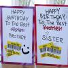 Hilariously Funny Reduction Brother/Sister Birthday Card - Brother crossed out