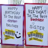 Hilariously Funny Reduction Brother/Sister Birthday Card