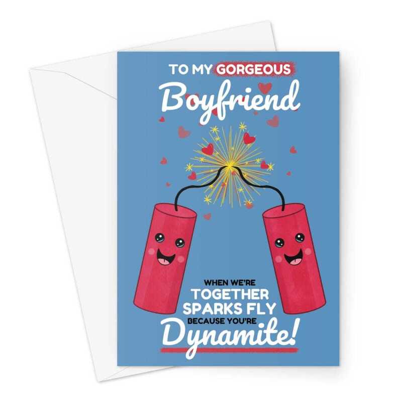 Dynamite Boyfriend Valentine's Day Card - A5 Portrait - 1 Card