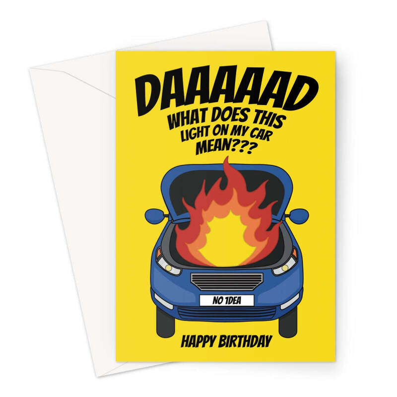 Car Advice From Dad - Funny Birthday Card - A5 Portrait - 1 Card