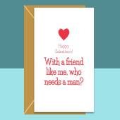 Funny Galentine's Card - Personalised - Ideal for your friends like Galentines Day - Greetings Card