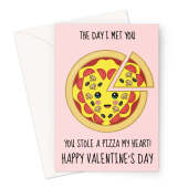 Pizza My Heart Valentine's Card