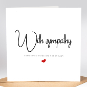 Sympathy Card - Sometimes There Are No Words Card, Bereavement Card