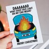 What does this light on my car mean? Funny car problems, car on fire, mechanic Dad Christmas card from daughter or son (Size A6/A5/A4) - A6: Single card